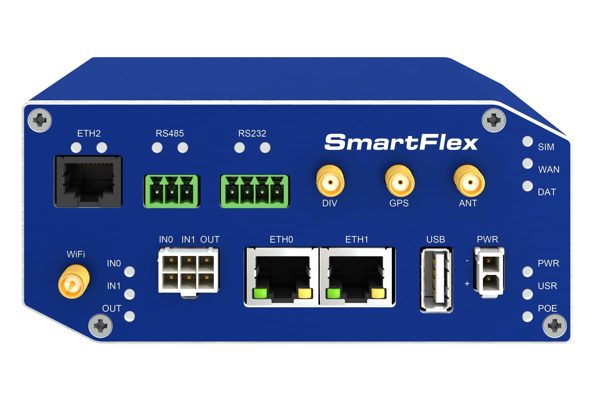 SR30810425-SWH 3XETH, WiFi, GPS, RS232, RS485, I/O, 2xSIM