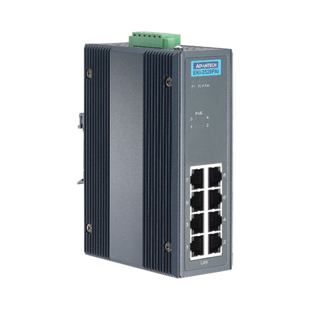 EKI-2528PAI | 4FE PoE and 4FE Unmanaged Switch, 24-48VDC